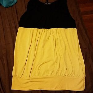 Black and yellow tank